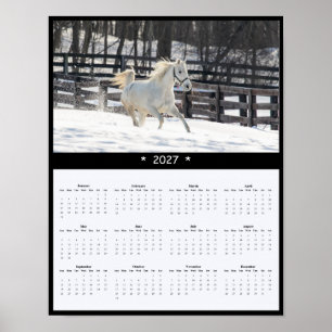 Affiche Calendrier mural 2027 Cheval - Beauté de la campag