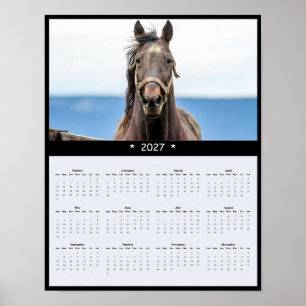 Affiche Calendrier mural 2027 Cheval - Equine Majestueux