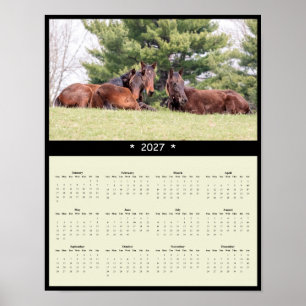 Affiche Calendrier mural 2027 Chevaux - Photographie équin