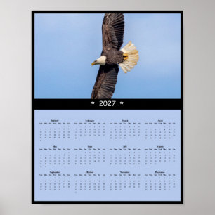 Affiche Calendrier mural 2027 de l'aigle américain - Majes