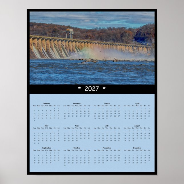 Affiche Calendrier mural 2027 du barrage de Conowingo - Ea (Devant)