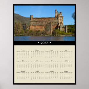 Affiche Calendrier mural 2027 du château Bannerman - Hudso