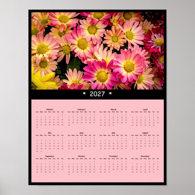 Affiche Calendrier mural 2027 Fleurs de printemps - Le jar (Devant)