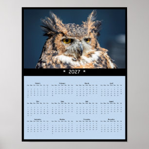 Affiche Calendrier mural 2027 Grand-duc d'Amérique - Œil p