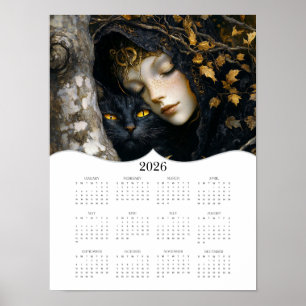 Affiche Calendrier mural complet de la dame de fantasy 202