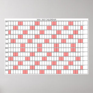 Affiche Calendrier mural de l'année universitaire 2026 - 2
