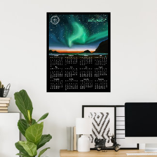 Affiche Calendrier mural logo 2027 personnalisé - Aurore b