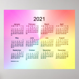 Affiche Calendrier mural Sangria Shimmer 2021 de Janz