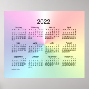 Affiche Calendrier mural Shimmer 2022 de Janz Print