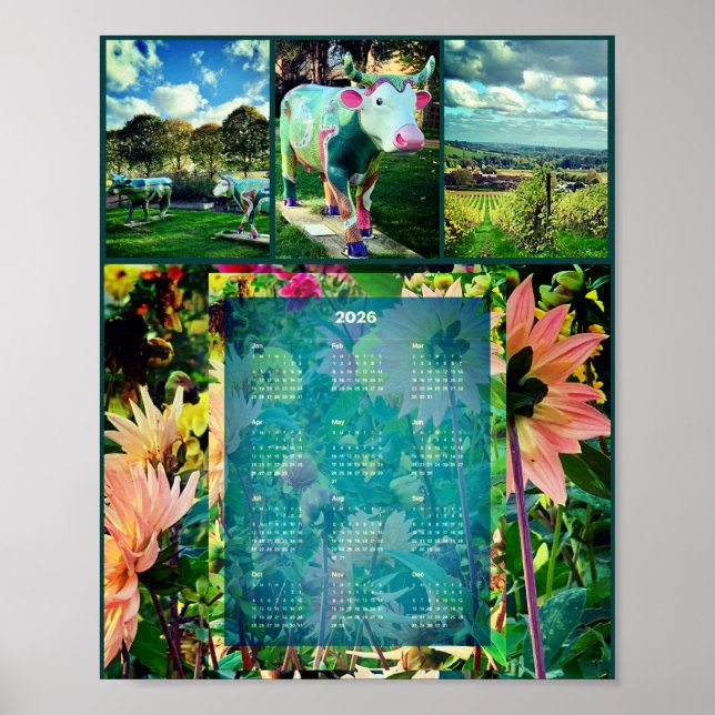 Affiche Calendrier mural vignoble 2026 (Devant)