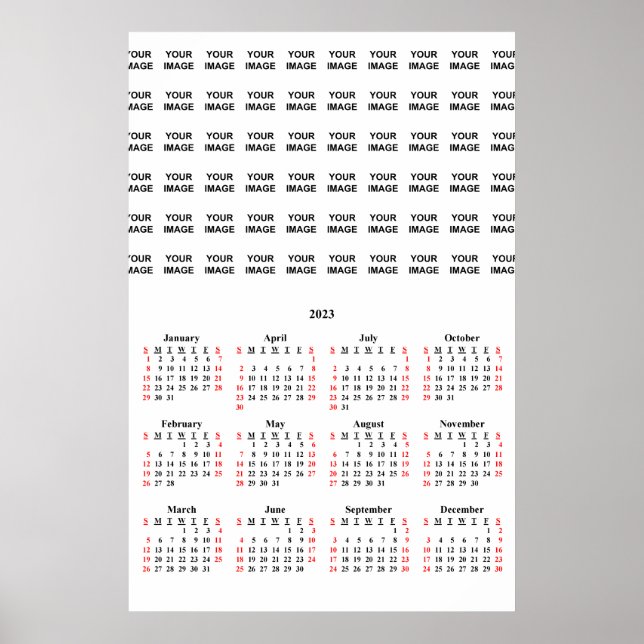 Affiche Calendrier personnalisé 2023 Créer votre propre af (Devant)