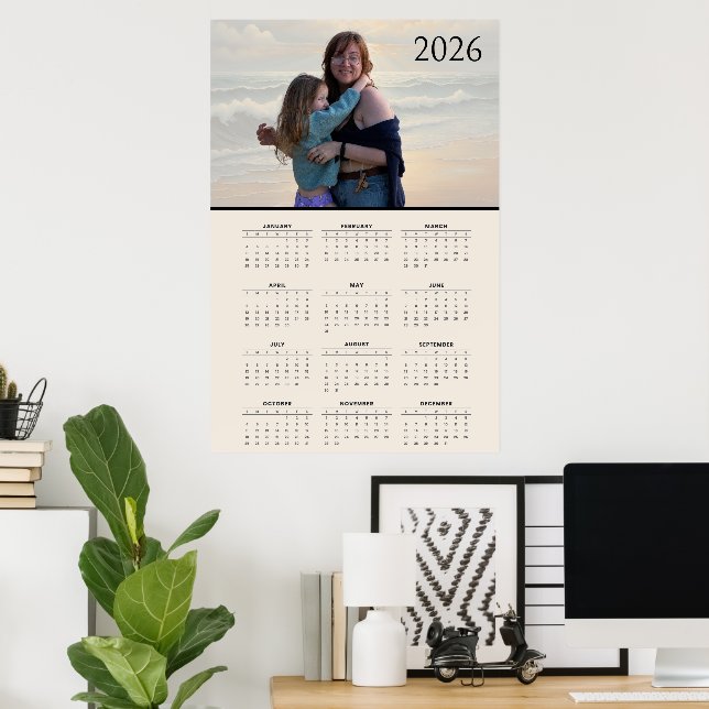 Affiche Calendrier personnalisé 2026  (Bureau à domicile)