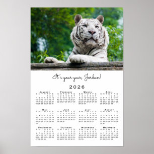 Affiche Calendrier personnalisé inspirant avec photo de ti