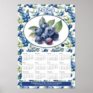 Affiche Calendrier personnalisé Myrtilles 2024 