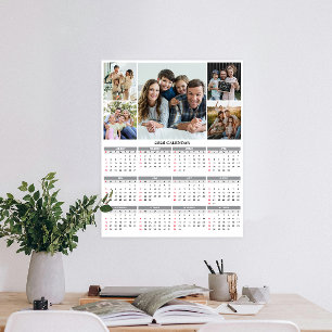 Affiche Calendrier photo de la famille personnalisée 2026