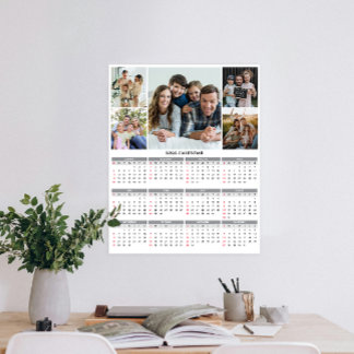 Affiche Calendrier photo de la famille personnalisée 2026