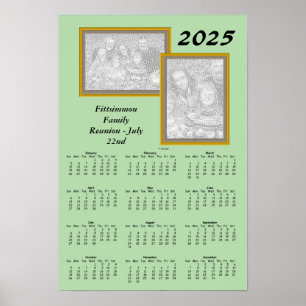 Affiche Calendrier - Photos de retrouvailles x 2 - 2025