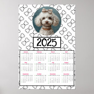 Affiche Calendrier Poodle and Bones 2025