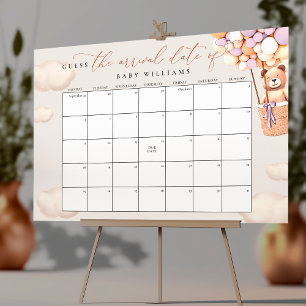 Affiche Calendrier pour deviner la date prévue d'accouchem