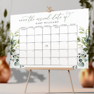 Affiche Calendrier pour deviner la date prévue Eucalyptus 