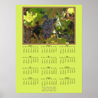 Affiche Calendrier - Raisins sur la Vigne 2025