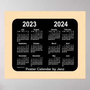 Affiche Calendrier scolaire 2023-2024 du blé Neon par Janz