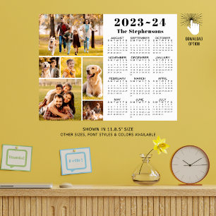 Affiche Calendrier scolaire 2023-24 6 Photos Personnalisé