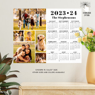 Affiche Calendrier scolaire 2023-24 6 Photos Personnalisée