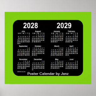 Affiche Calendrier scolaire 2028-2029 de Yellowgreen Neon