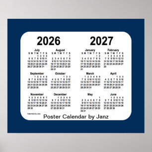 Affiche Calendrier scolaire bleu de la boîte de police 202