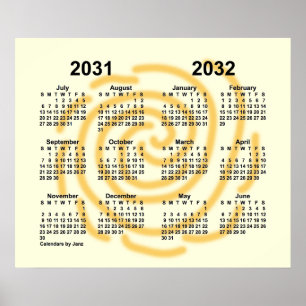 Affiche Calendrier scolaire pour les jours ensoleillés 203