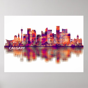 Affiche Calgary Canada Skyline