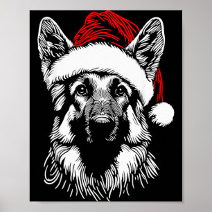Affiche Calicot de Noël Chapeau de Père Noël Berger Allema