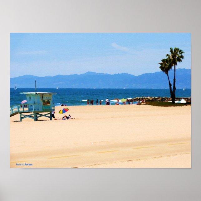 Affiche California Beach Peint (Devant)