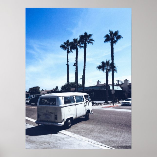 Affiche California Hippie Van (Devant)