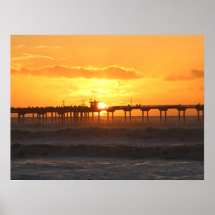 Affiche California Pair au coucher du soleil