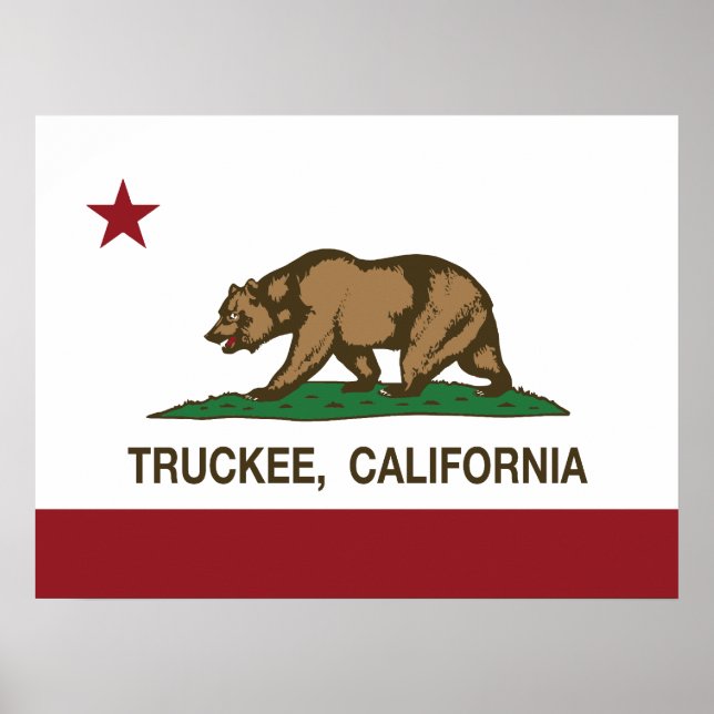 Affiche California Republic Flag Truckee (Devant)