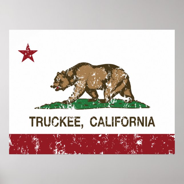 Affiche California Republic Flag Truckee (Devant)