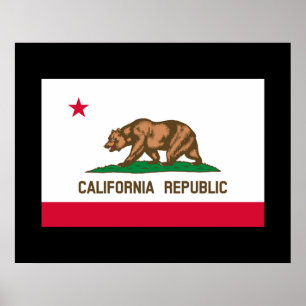 Affiche California State Flag Design
