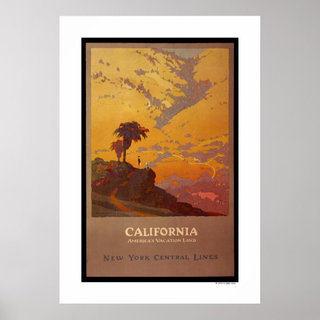 Affiche Californie. Amérique : la terre de vacances (Devant)