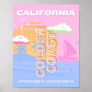 Affiche Californie, Art de voyage, Prépa