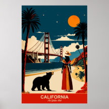 Californie : L'affiche Golden State Travel