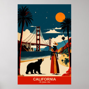 Affiche Californie : L'affiche Golden State Travel