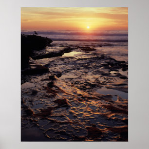 Affiche Californie, San Diego, La Jolla, Coucher de soleil