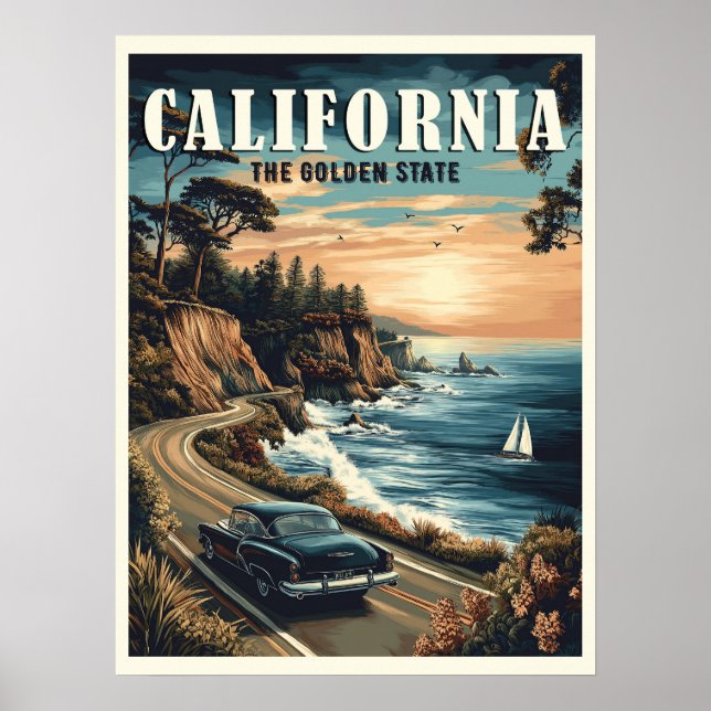 Affiche Californie Vintage (Devant)
