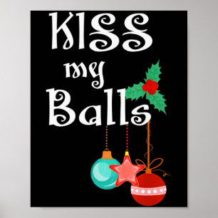 Affiche Câlins de Noël pour hommes Drôle d'humour adulte N