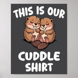 Affiche Câlins Mignons Pour Couples Drôle Romantique