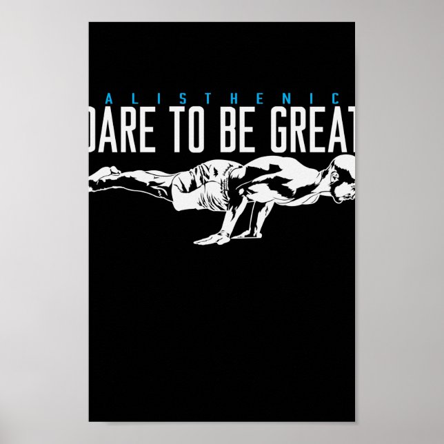 Affiche Calisthenics Liegestütz Sport "Dare to be Great" (Devant)