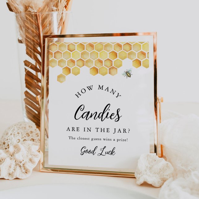 Affiche CALLA Combien de bonbons dans Jar Baby shower jeu (Créateur téléchargé)