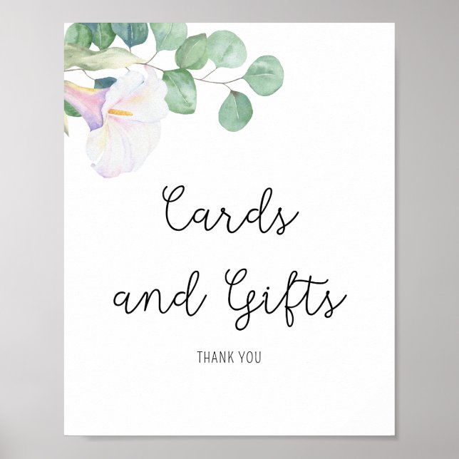 Affiche Calla et eucalyptus - Cartes et Cadeaux (Devant)